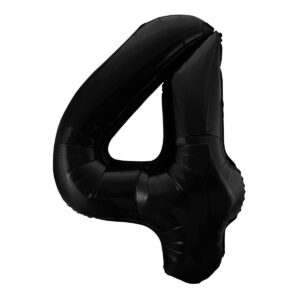 Black Number 4 Foil Balloon 86cm