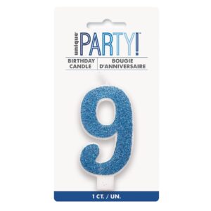 Glitter-Blue-Numeral-Candle-9