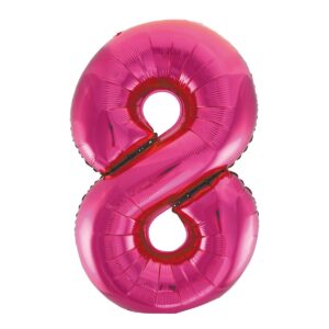 Hot Pink Number 8 Foil Balloon 86cm