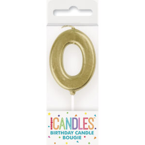 Mini Gold Candle – Number 0