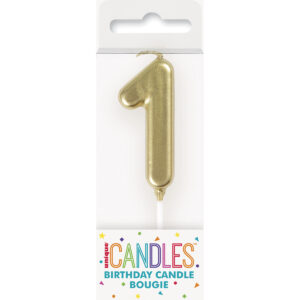 Mini Gold Candle – Number 1