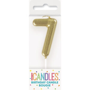 Mini Gold Candle – Number 7