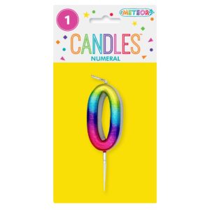 Mini Rainbow Candle – Number 0