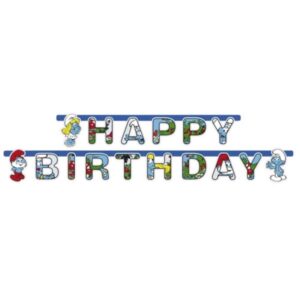 Smurfs Happy Birthday Letter Banner