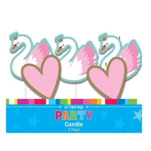 Swan & Heart Birthdat Candle Set